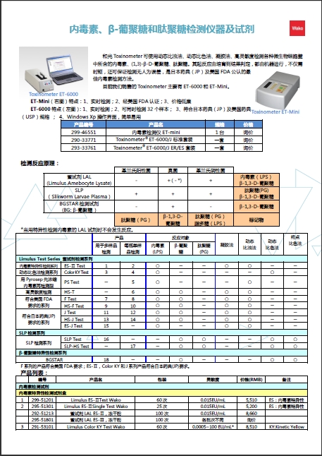 内毒素检测仪                  Toxinometer® ET-6000