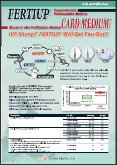 小鼠精子冻存液和体外受精培养基                  FERTIUP ®  &CARD MEDIUM ®