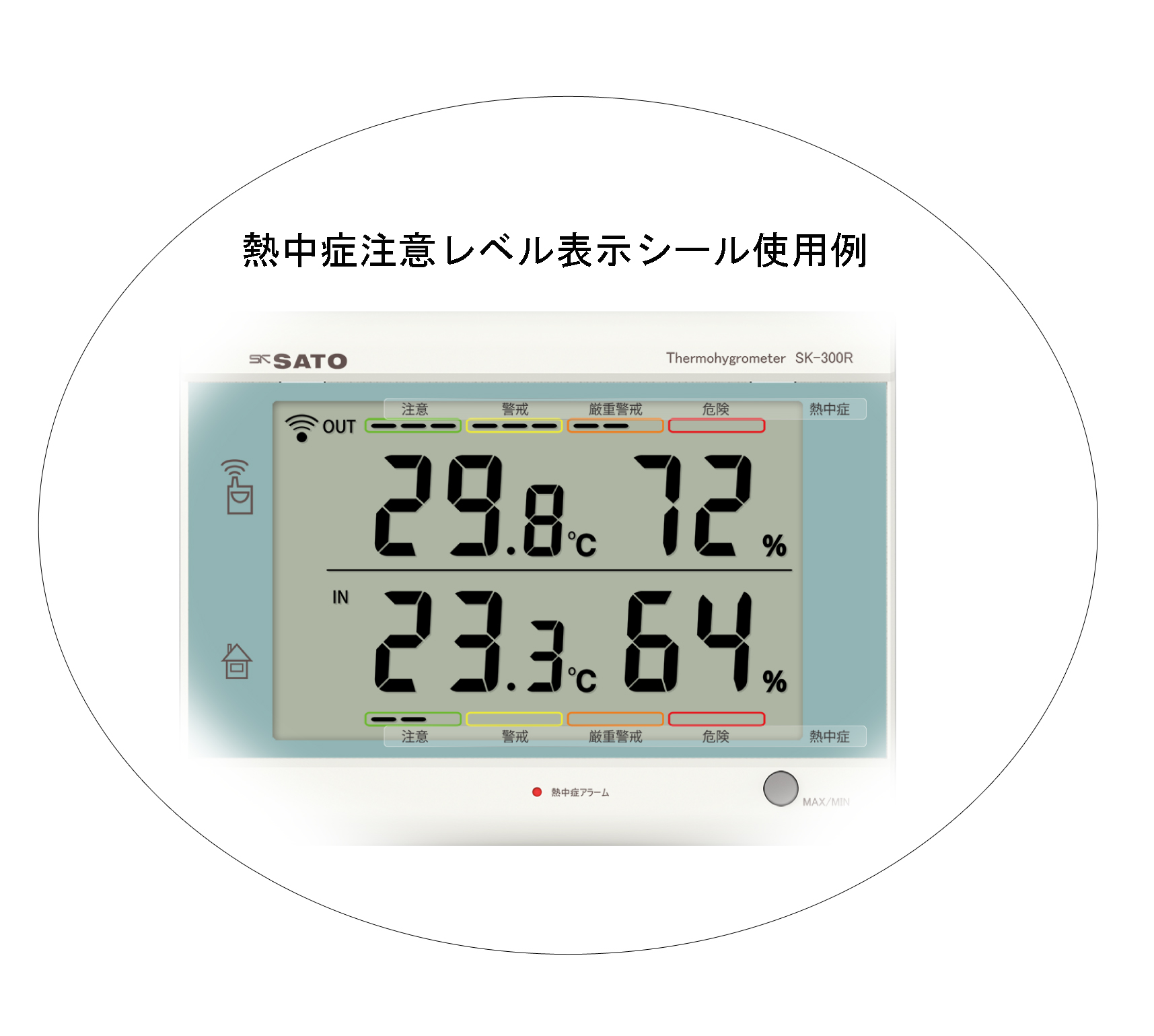 日本佐藤sksato无线电温湿度计SK-300R-日本佐藤-
