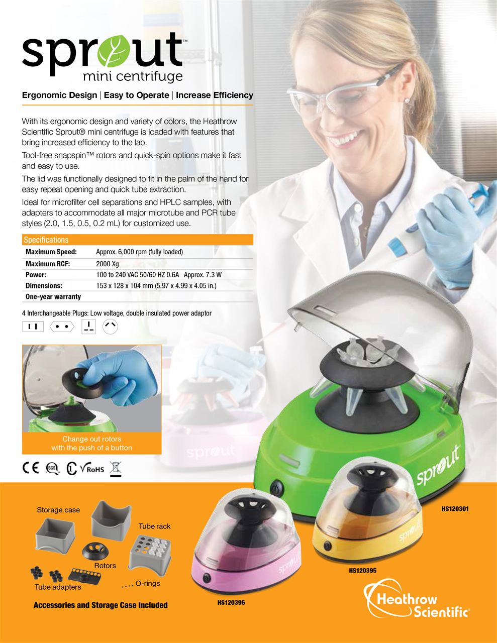 Heathrow Scientific Sprout迷你离心机（Mini-Centrifuge）-湘仪离心机