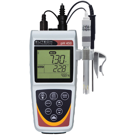 美国EUTECH便携式pH/ORP/离子/温度测量仪pH450-美国优特EUTECH