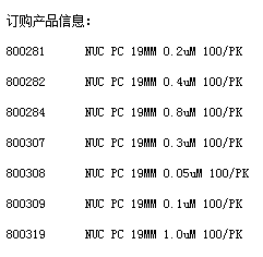 GE Whatman聚碳酸酯膜NUC PC膜800307